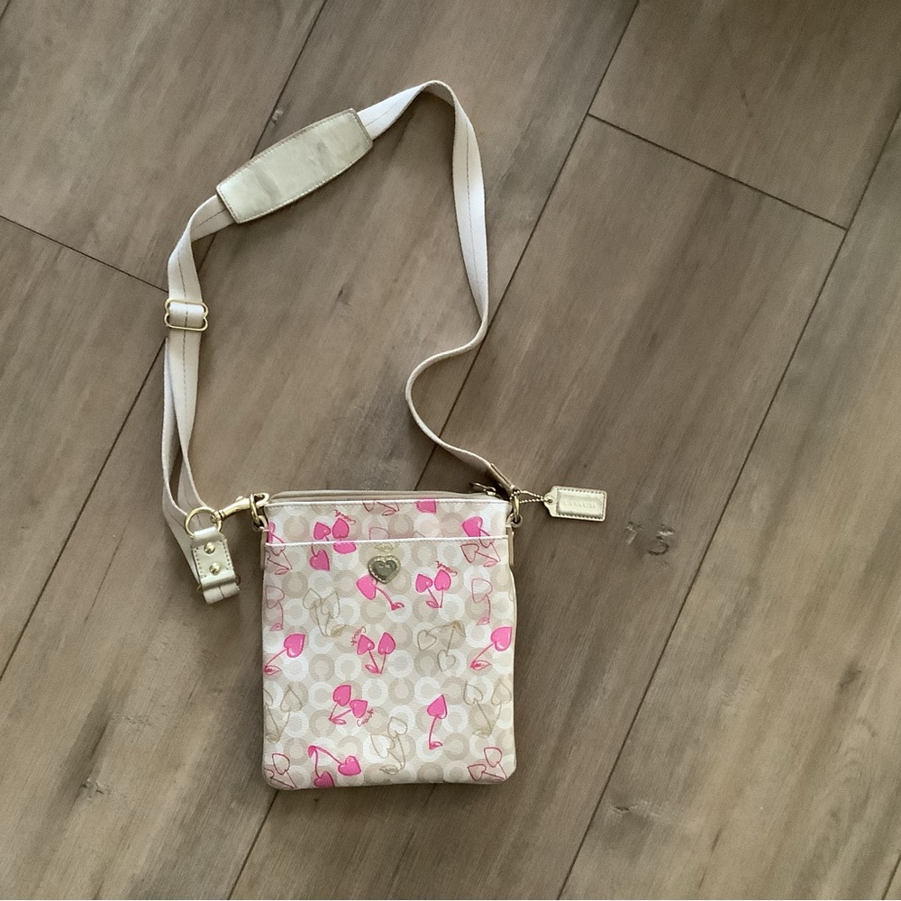 Stylish Pink and Cream Women's Crossbody Bag